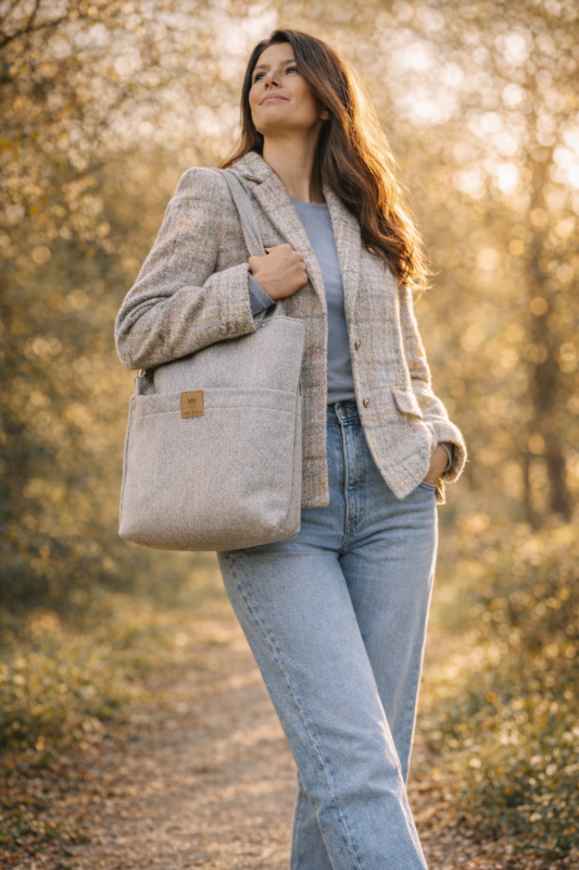Stylowa torebka z plecionki w naturalnym beżowym kolorze. Lekka, pojemna i wygodna na co dzień. Idealna na wiosnę i lato, do miejskich i casualowych stylizacji. Naturalny look, ponadczasowy design.