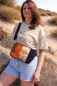 Kolorowa torebka nerka damska o unikalnej fakturze i modnym designie – idealna na co dzień i podróże, łączy styl z funkcjonalnością, zapewnia wygodę noszenia oraz praktyczne przechowywanie najpotrzebniejszych rzeczy.